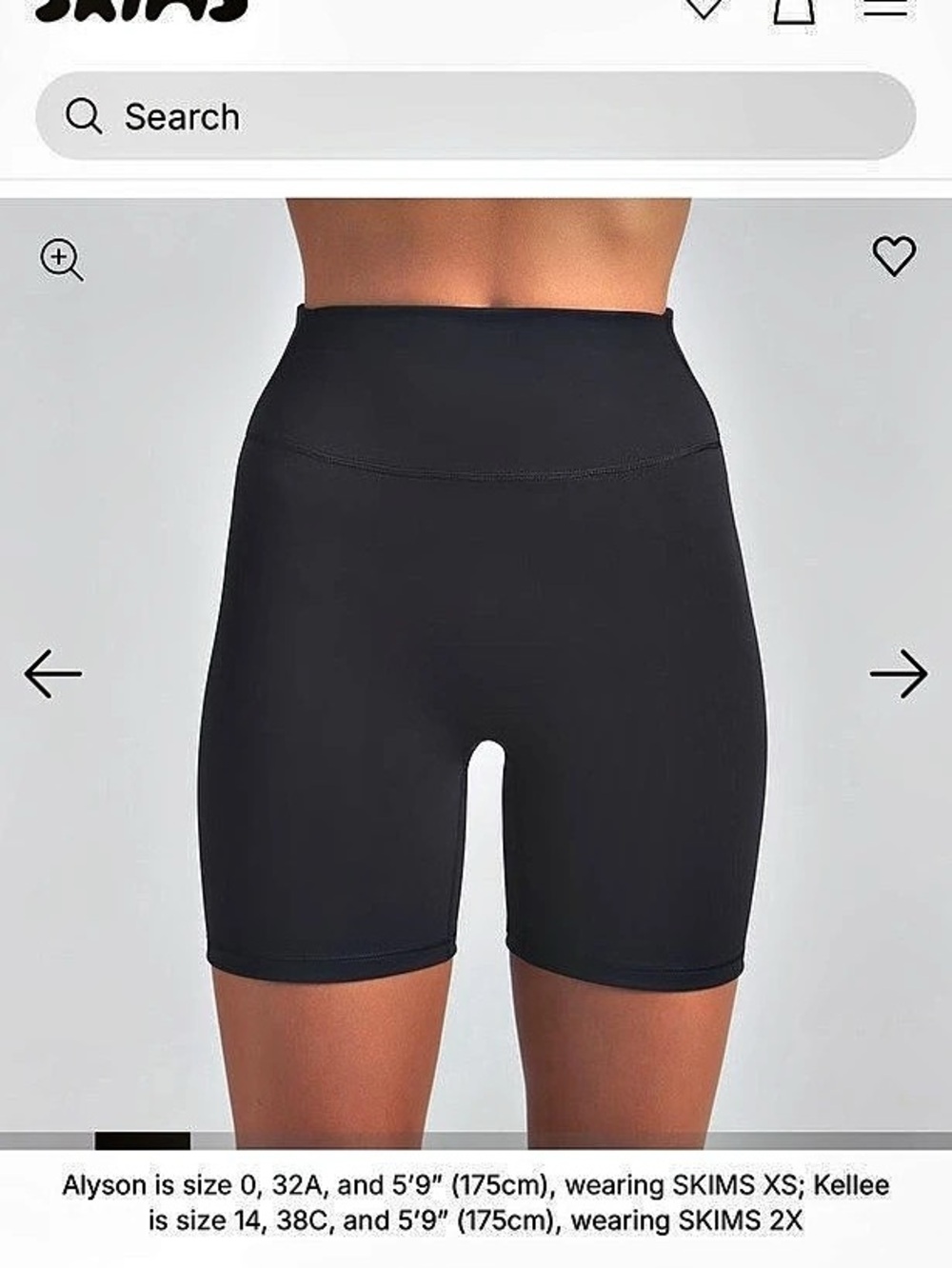 SKIMS Fits Everybody Bike Short Black Bike Shorts Size m